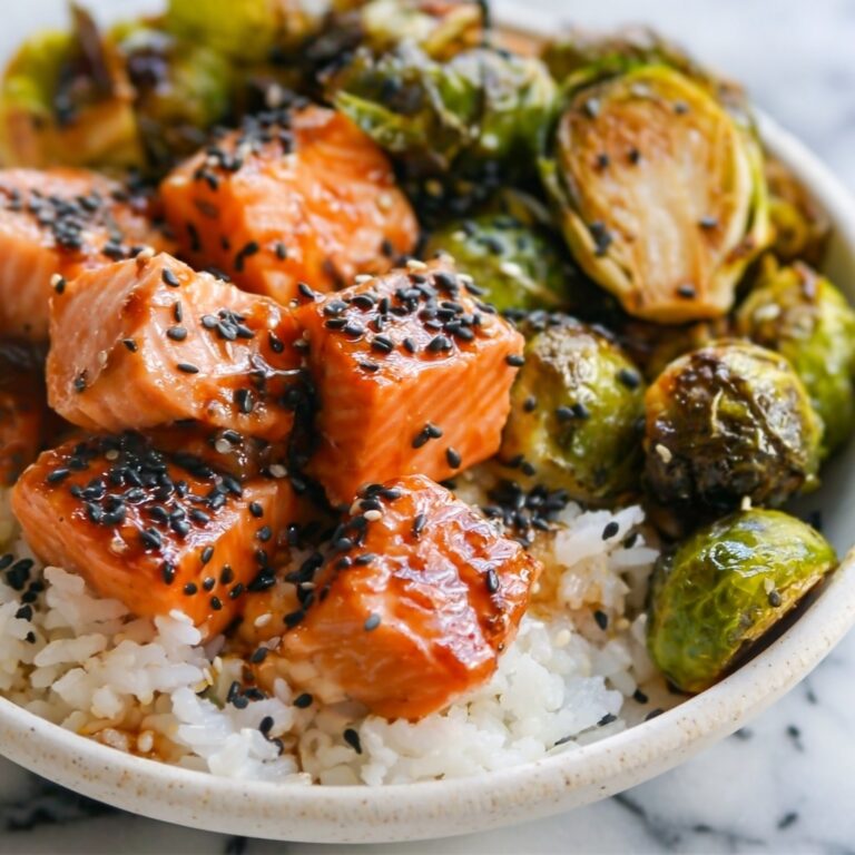 Teriyaki Salmon Bowls with Brussels Sprouts Recipe