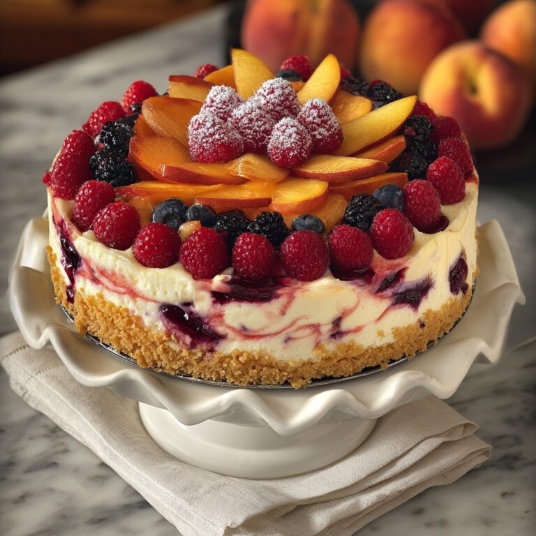 Berry and Peach Cheesecake Recipe