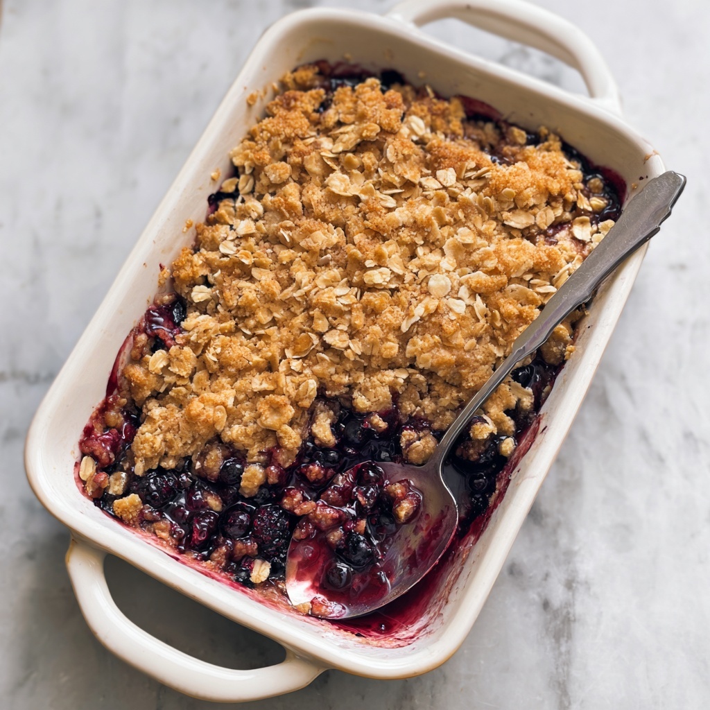 Blueberry Baked Oatmeal Crisp Recipe - Recipe Image