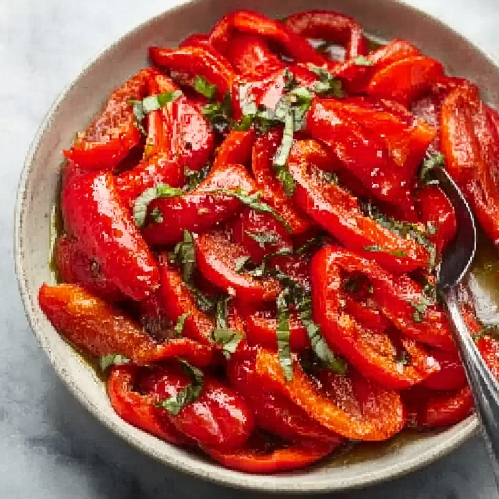 Roasted Red Pepper Salad with Feta and Fresh Herbs Recipe - Recipe Image