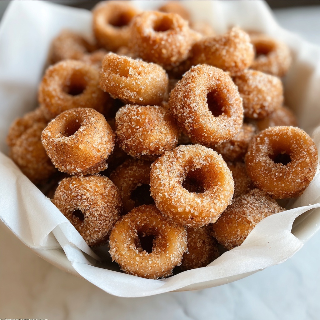 Mini Doughnut Hot Buttered Cheerios Recipe - Recipe Image