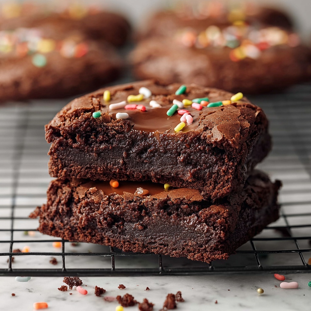 Fudgy Cosmic Brownie Cookies Recipe - Recipe Image