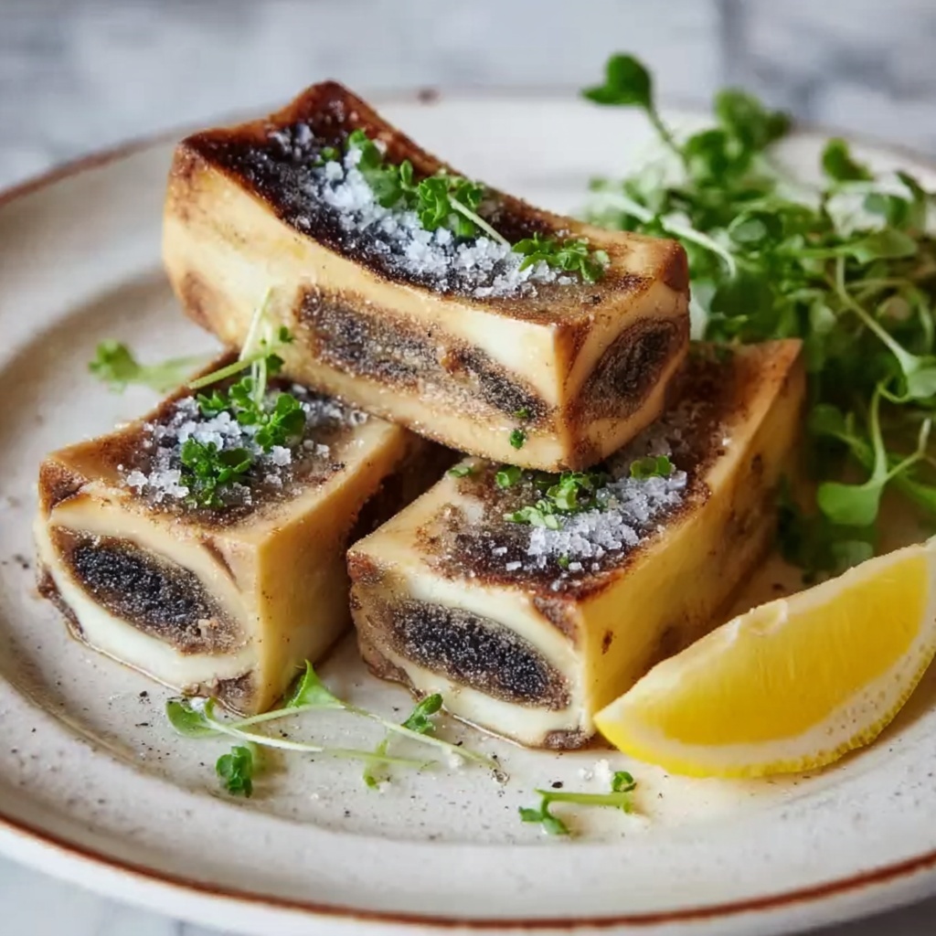 Roasted Bone Marrow with Sea Salt & Lemon Recipe - Recipe Image