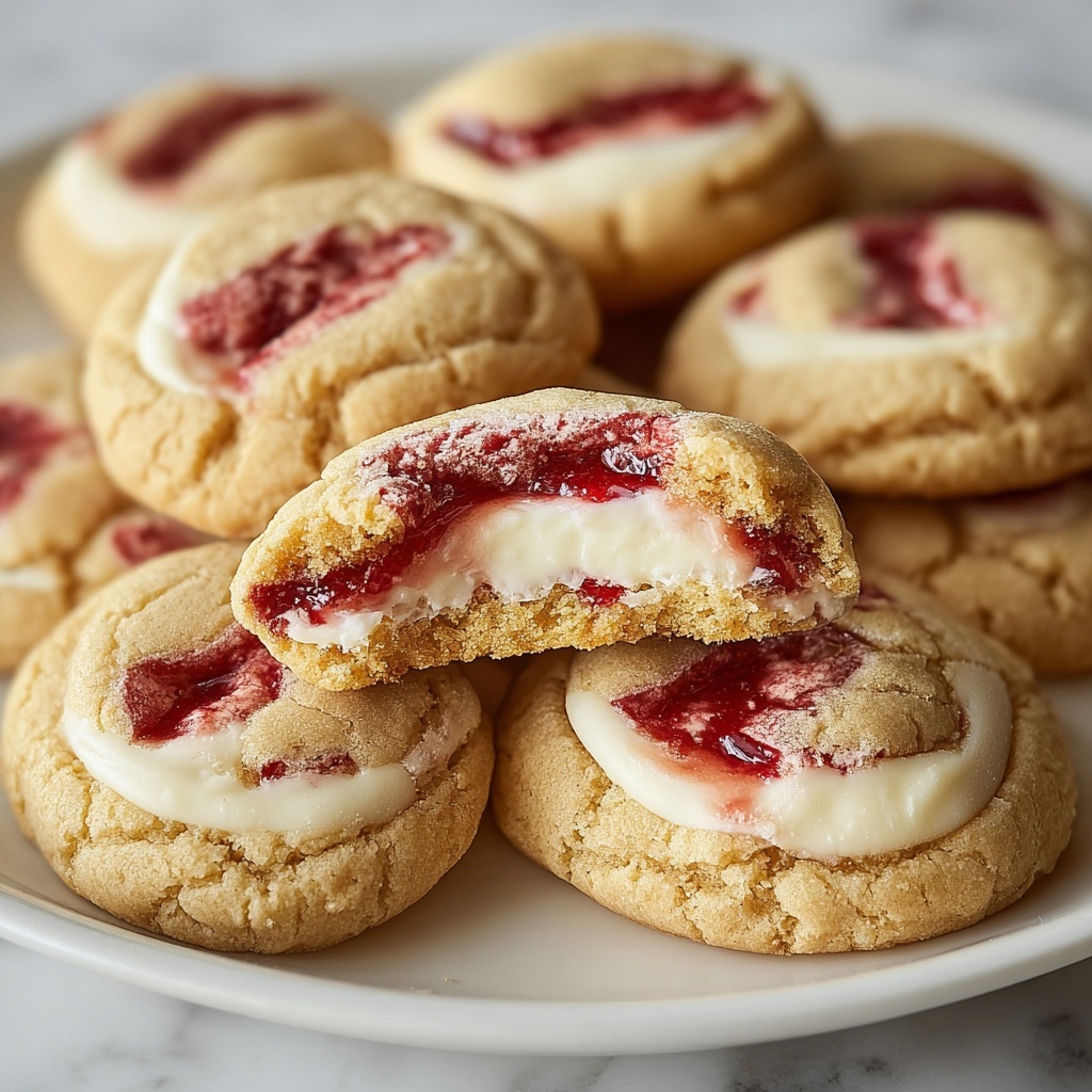 Strawberry Cheesecake Stuffed Cookies Recipe - Recipe Image