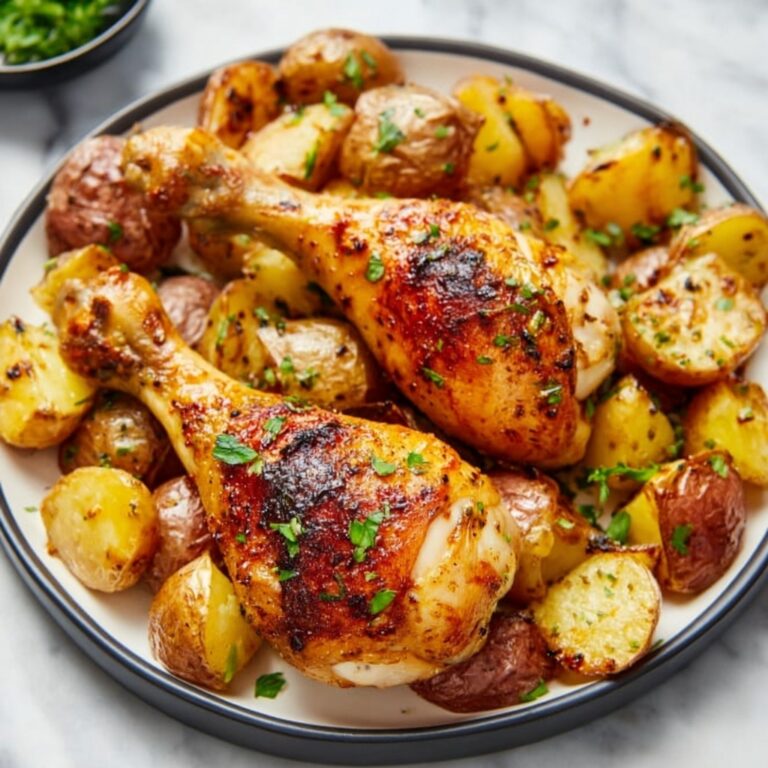 Roasted Chicken and Potatoes with Garlic Sauce Recipe