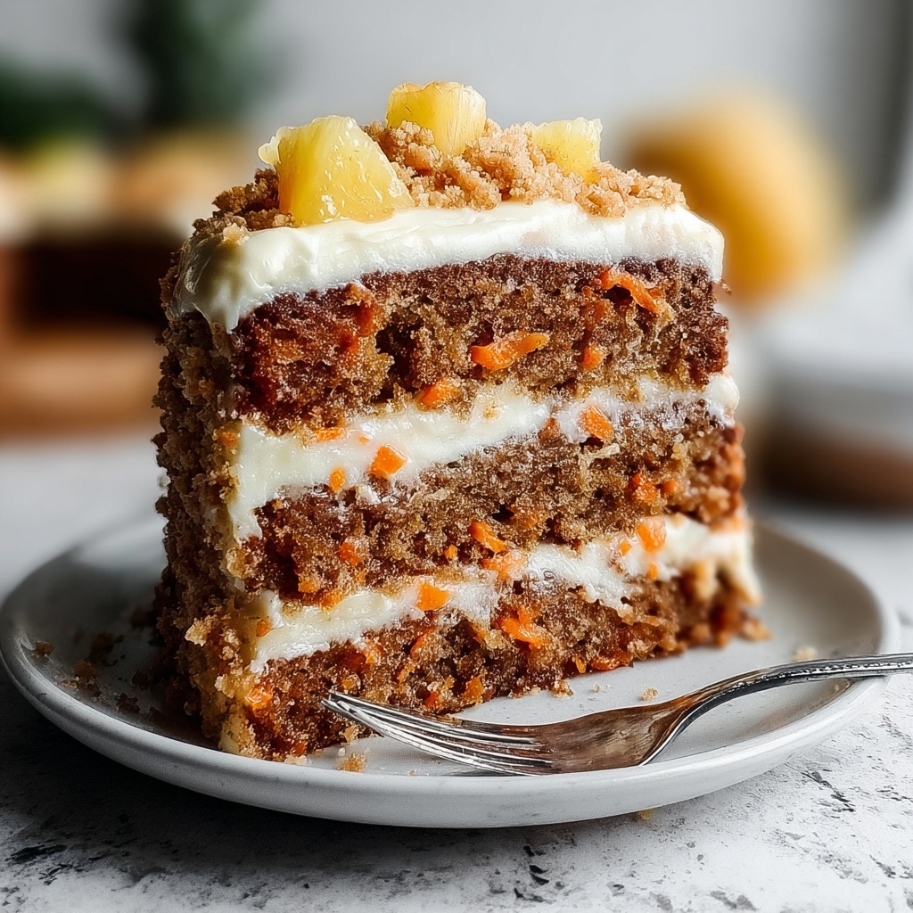 Pineapple Carrot Cream Cake Recipe - Recipe Image