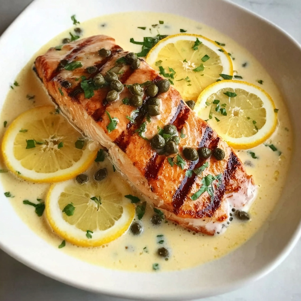 Creamy Salmon Piccata Recipe - Recipe Image