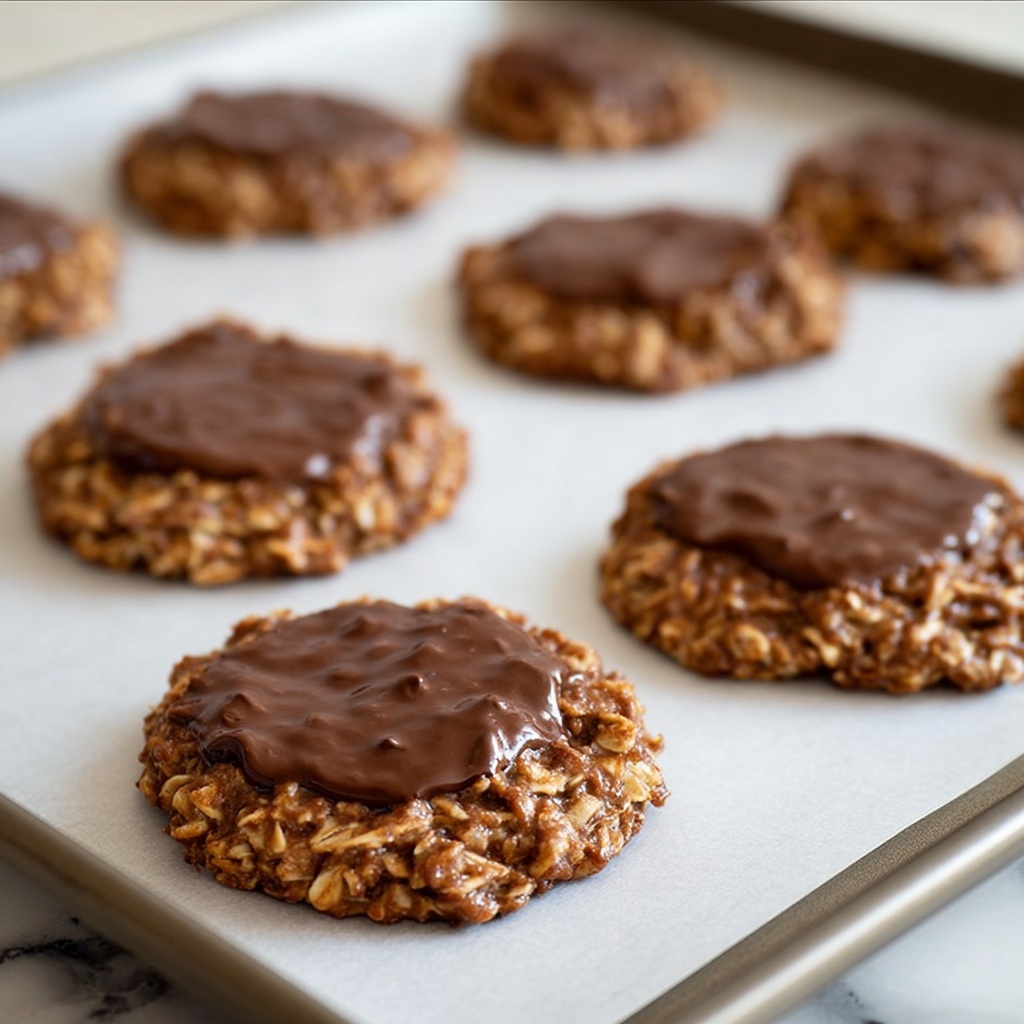 No Bake Nutella Oatmeal Cookies Recipe - Recipe Image