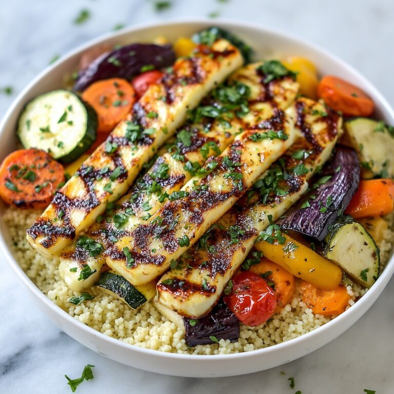 Griddled Vegetables and Halloumi with Couscous Recipe