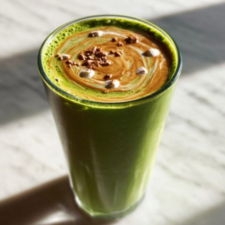 Creamy Spinach Protein Smoothie with Banana and Almond Milk Recipe