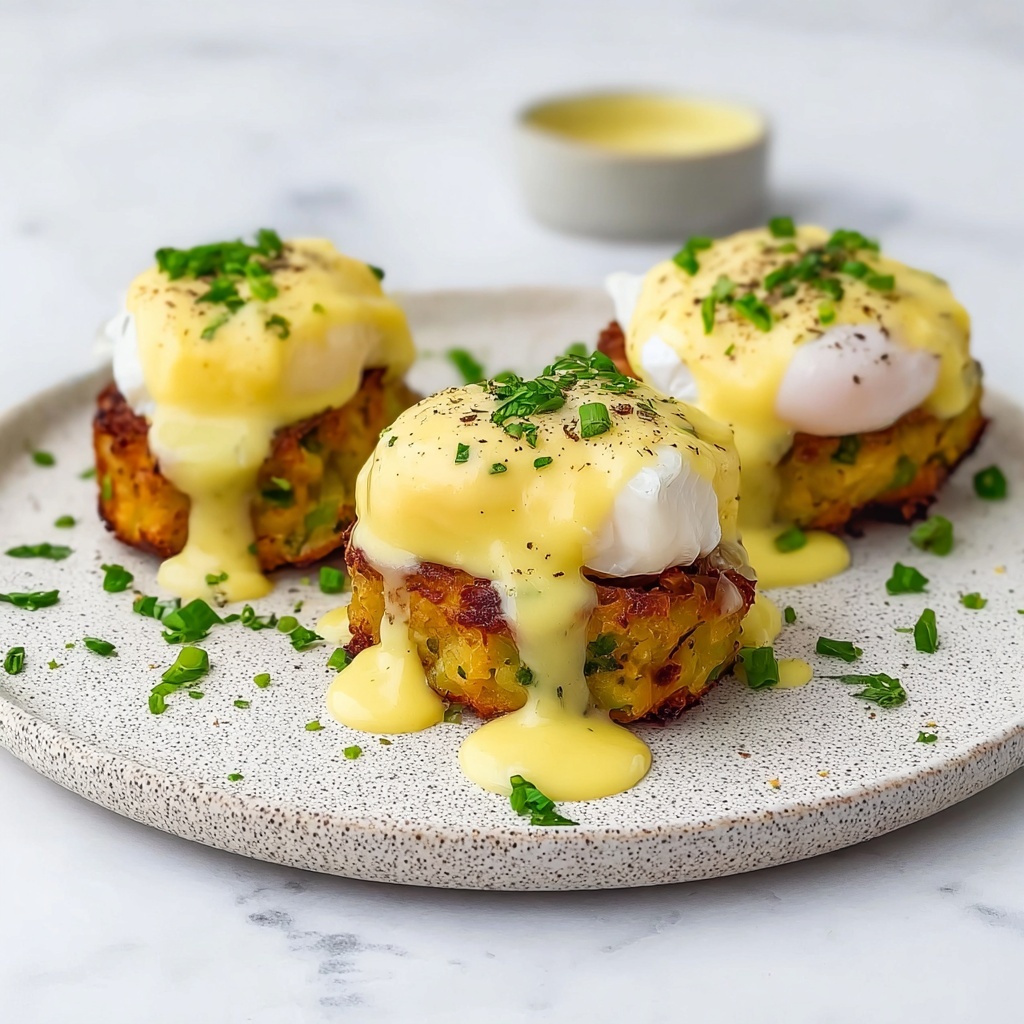 Latke Eggs Benedict: A Crispy Twist on Classic Brunch Recipe - Recipe Image