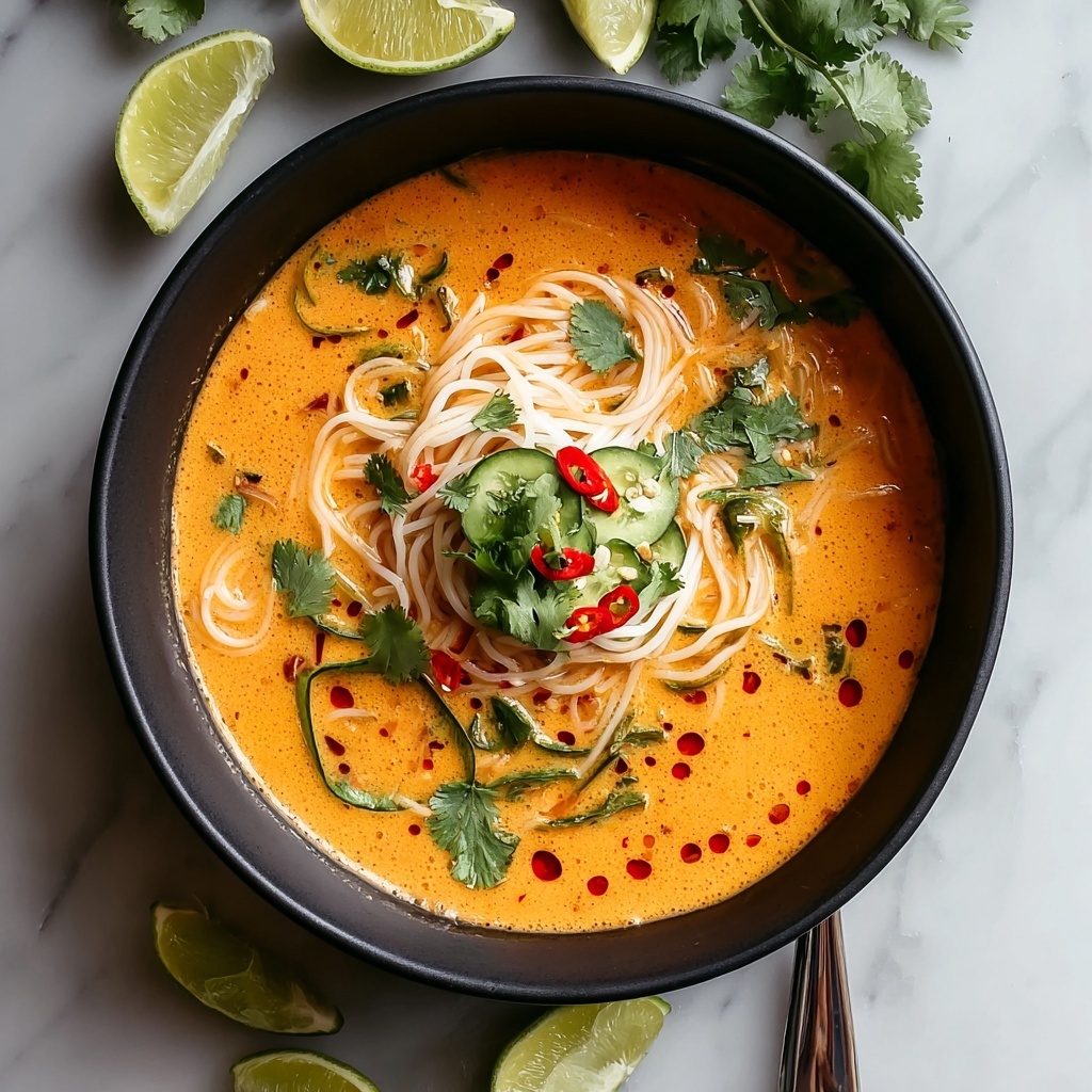 Spicy Coconut Noodles with Ginger, Lime, and Peanut Butter Recipe - Recipe Image