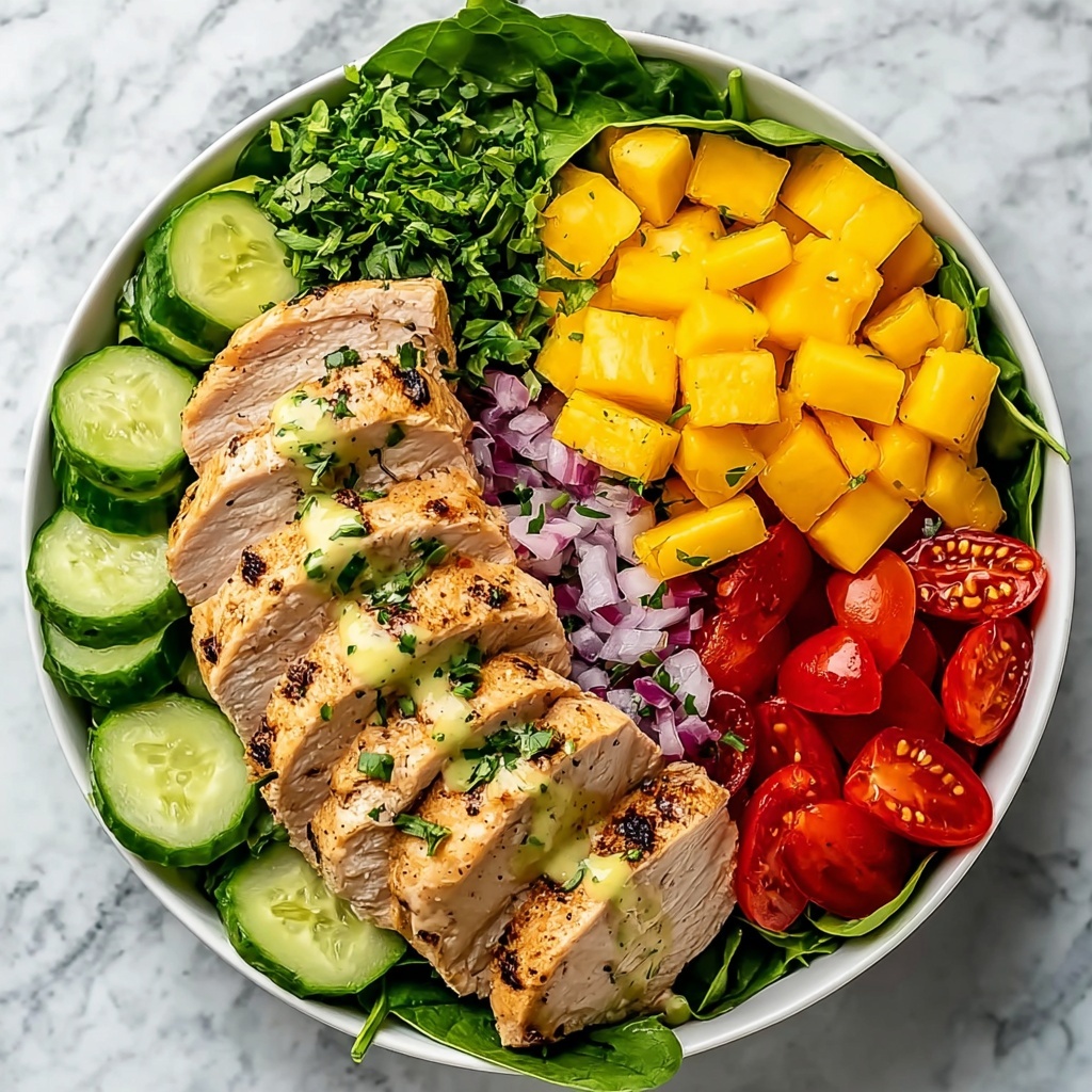Chicken Mango Salad with Honey Lemon Dressing Recipe - Recipe Image