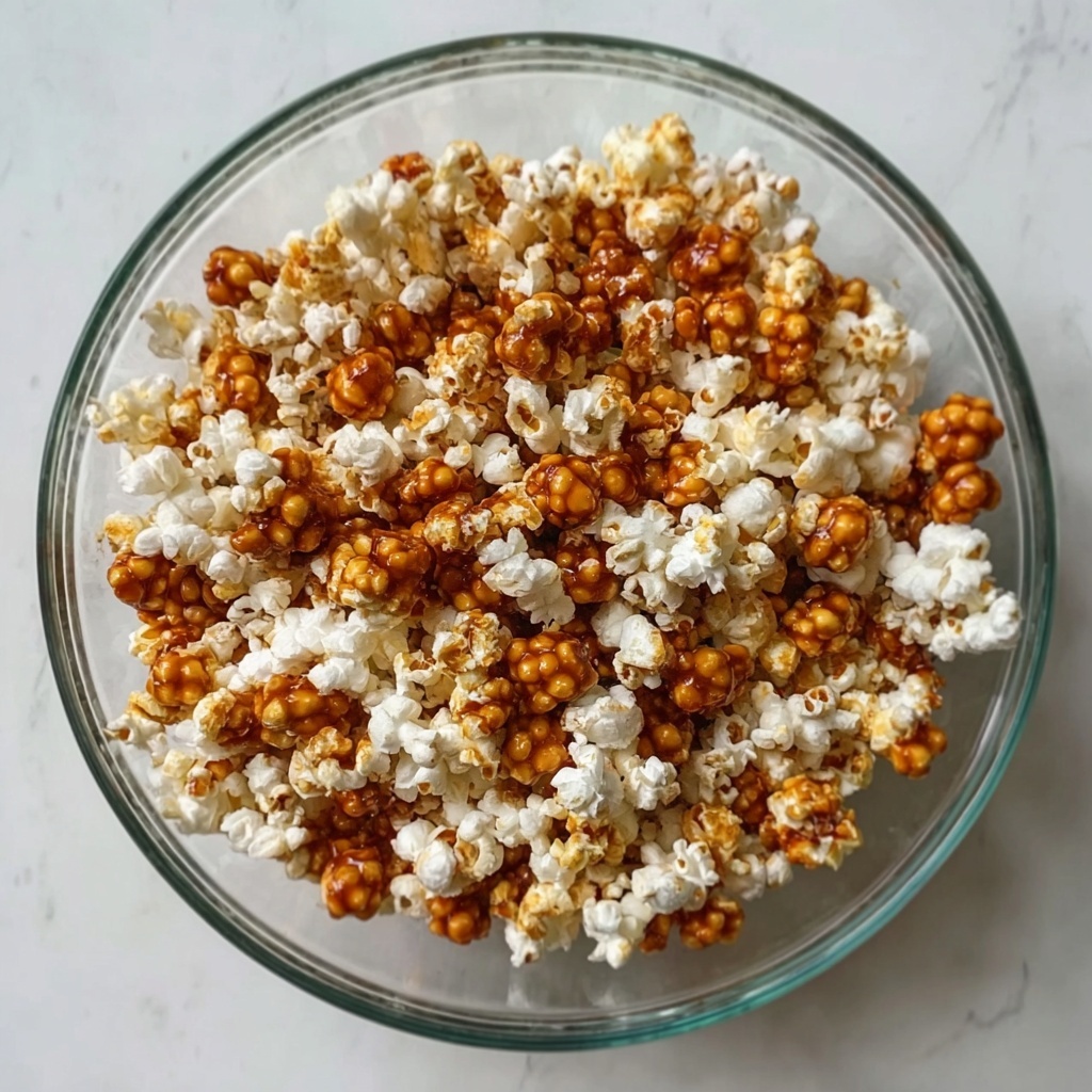 Caramel Cheese Popcorn Clusters Recipe - Recipe Image
