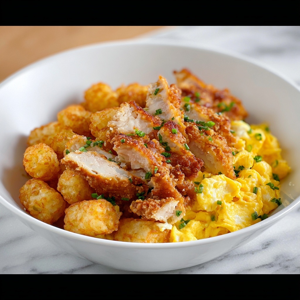 Chicken Nugget Hash Brown Scramble Bowls Recipe - Recipe Image