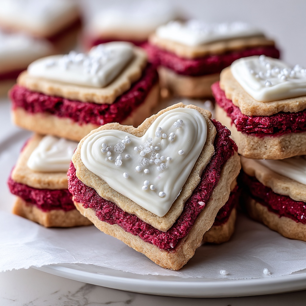 Red Velvet Linzer Cookies Recipe - Recipe Image