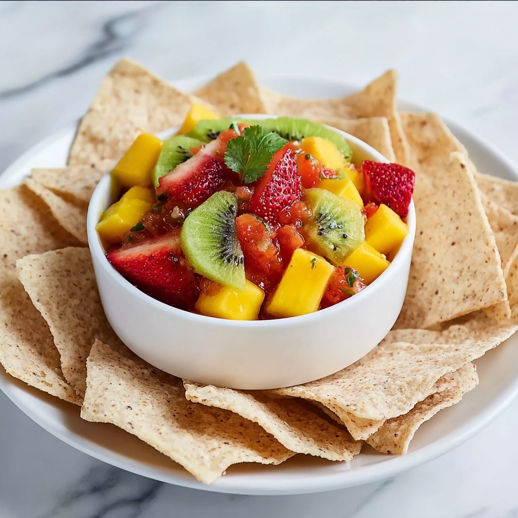 Strawberry Mango Salsa with Cinnamon-Sugar Tortilla Chips Recipe - Recipe Image