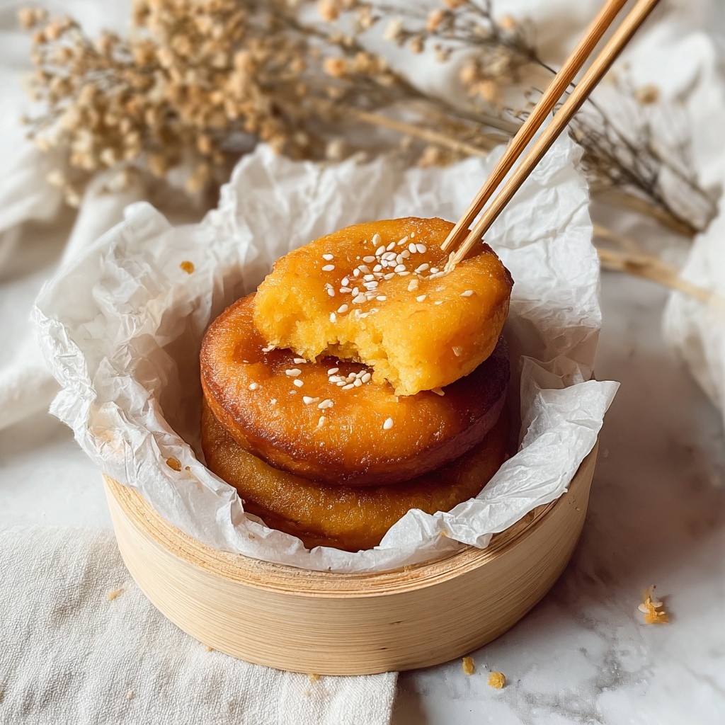 Deliciously Chewy Chinese Pumpkin Cake Recipe - Recipe Image