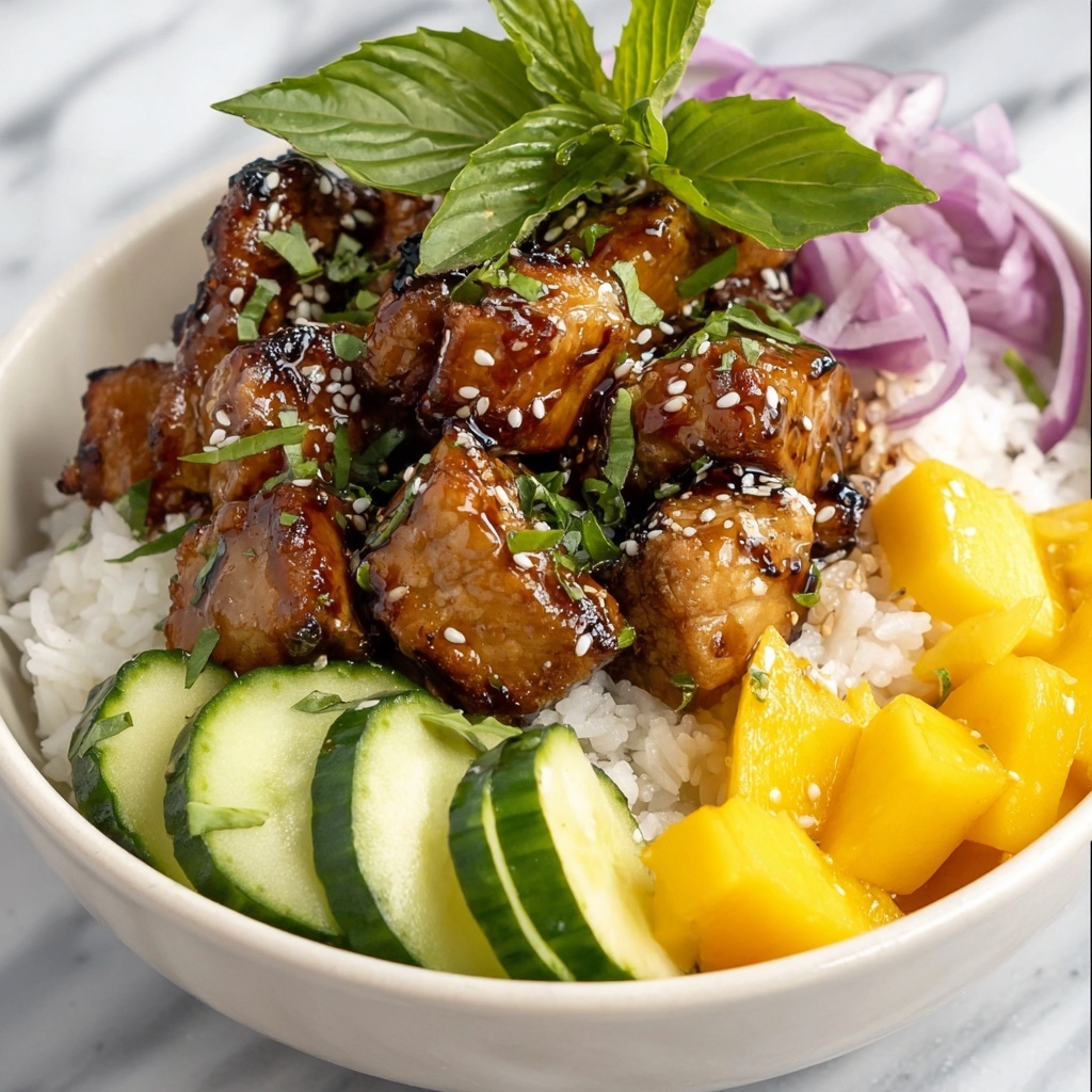 Teriyaki Salmon Rice Bowl with Mango Recipe - Recipe Image