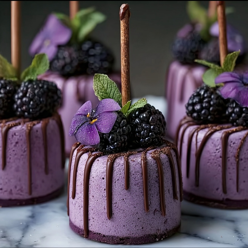 Magical Forbidden Forest Blackberry Cheesecake Pops Recipe - Recipe Image