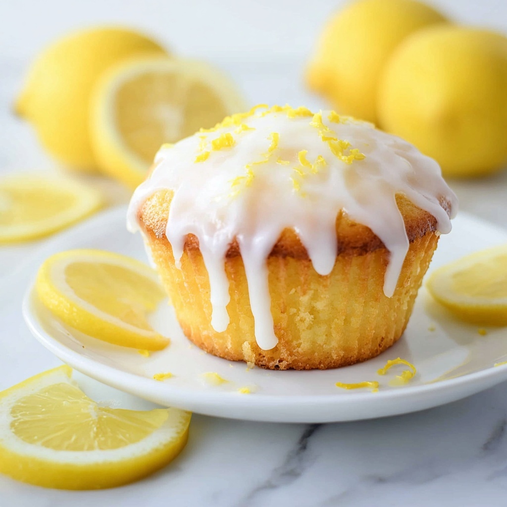 Lemon Muffins with Lemon Glaze Recipe - Recipe Image