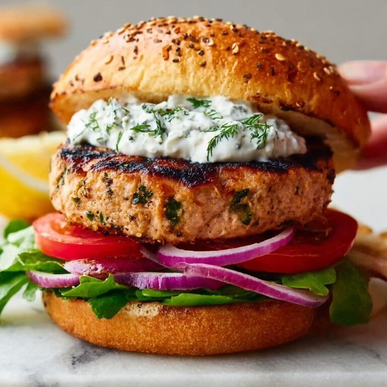 Salmon Burgers with Tzatziki Recipe