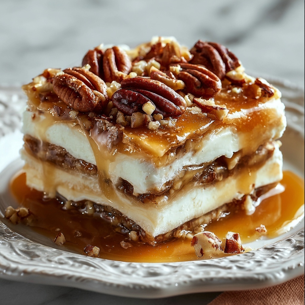 Southern Charm Pecan Pie Lasagna Recipe - Recipe Image