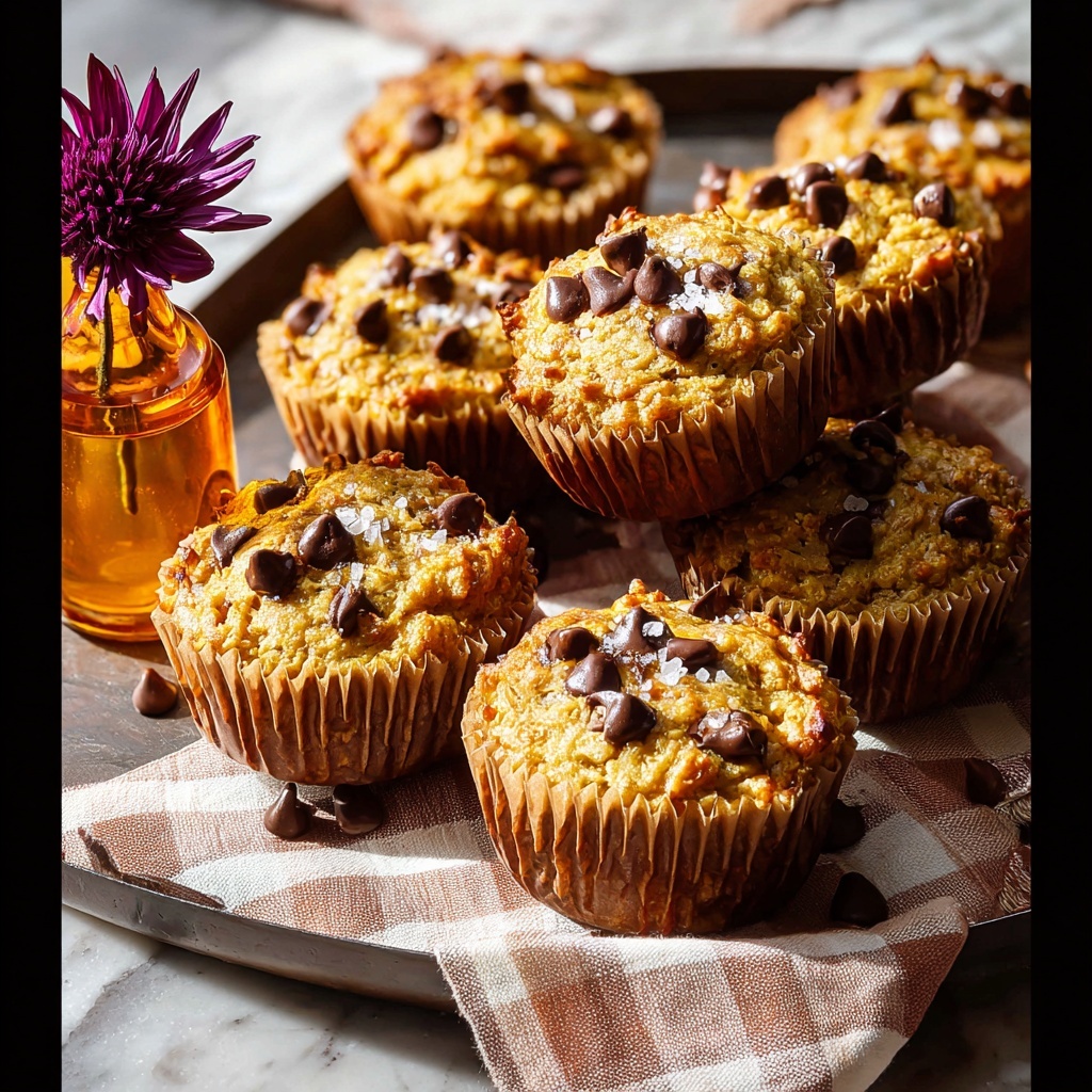 Blender Chocolate Chip Oatmeal Zucchini Muffins Recipe - Recipe Image