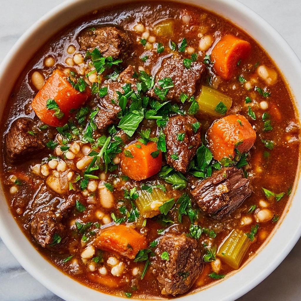 Hearty Beef and Barley Stew Perfect for Cozy Nights Recipe - Recipe Image