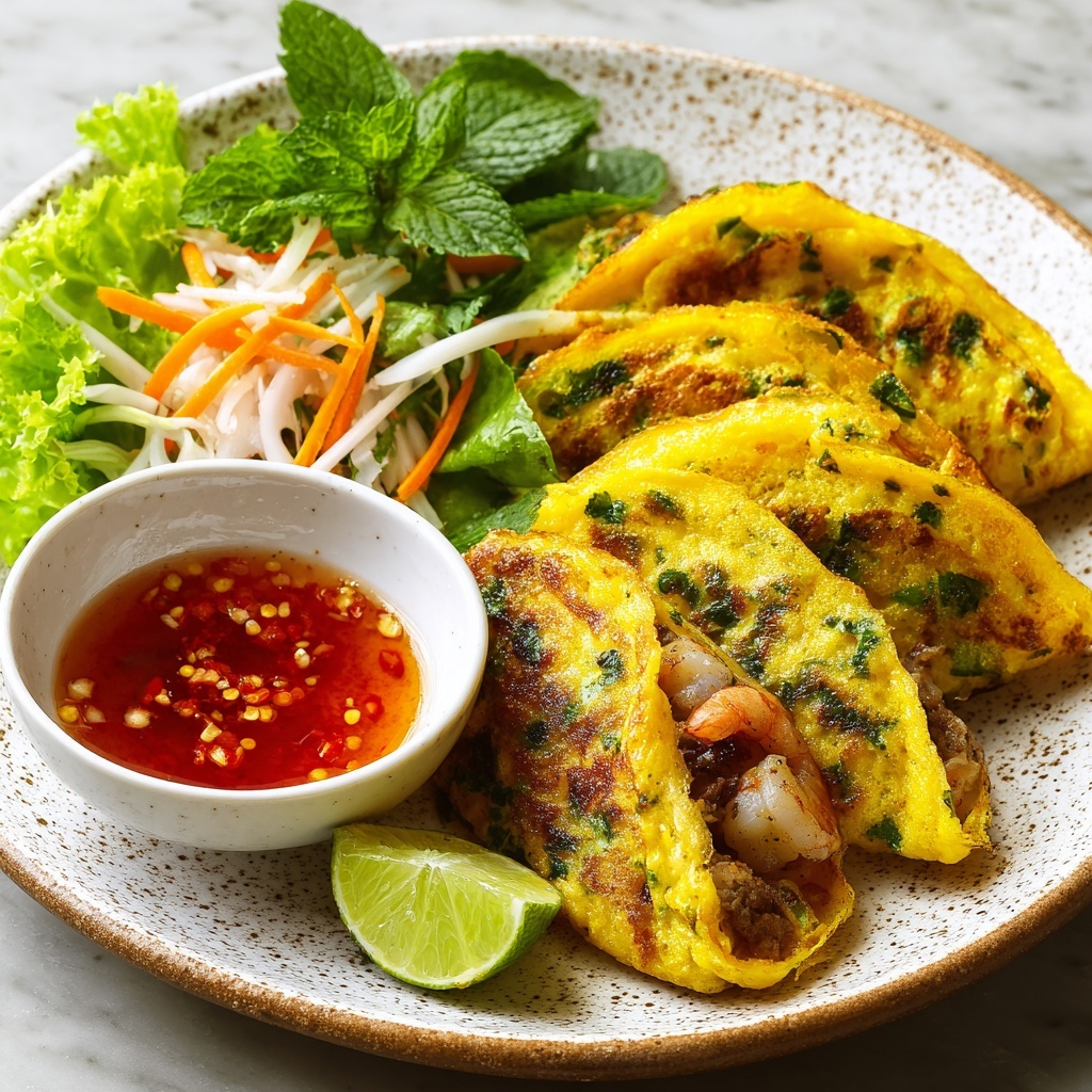 Vietnamese Pho-Style Banh Xeo Pancakes Recipe - Recipe Image