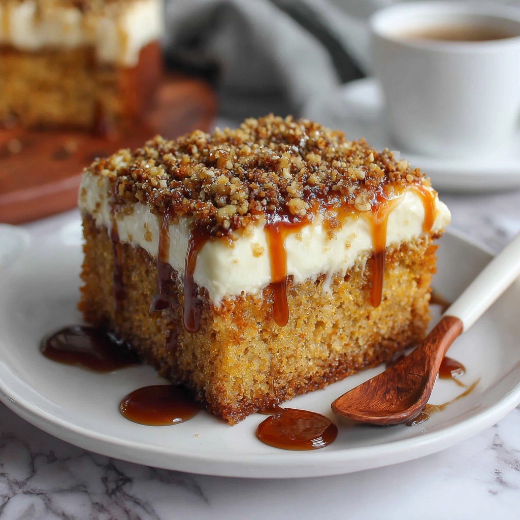 Pumpkin Caramel Poke Cake Recipe - Recipe Image