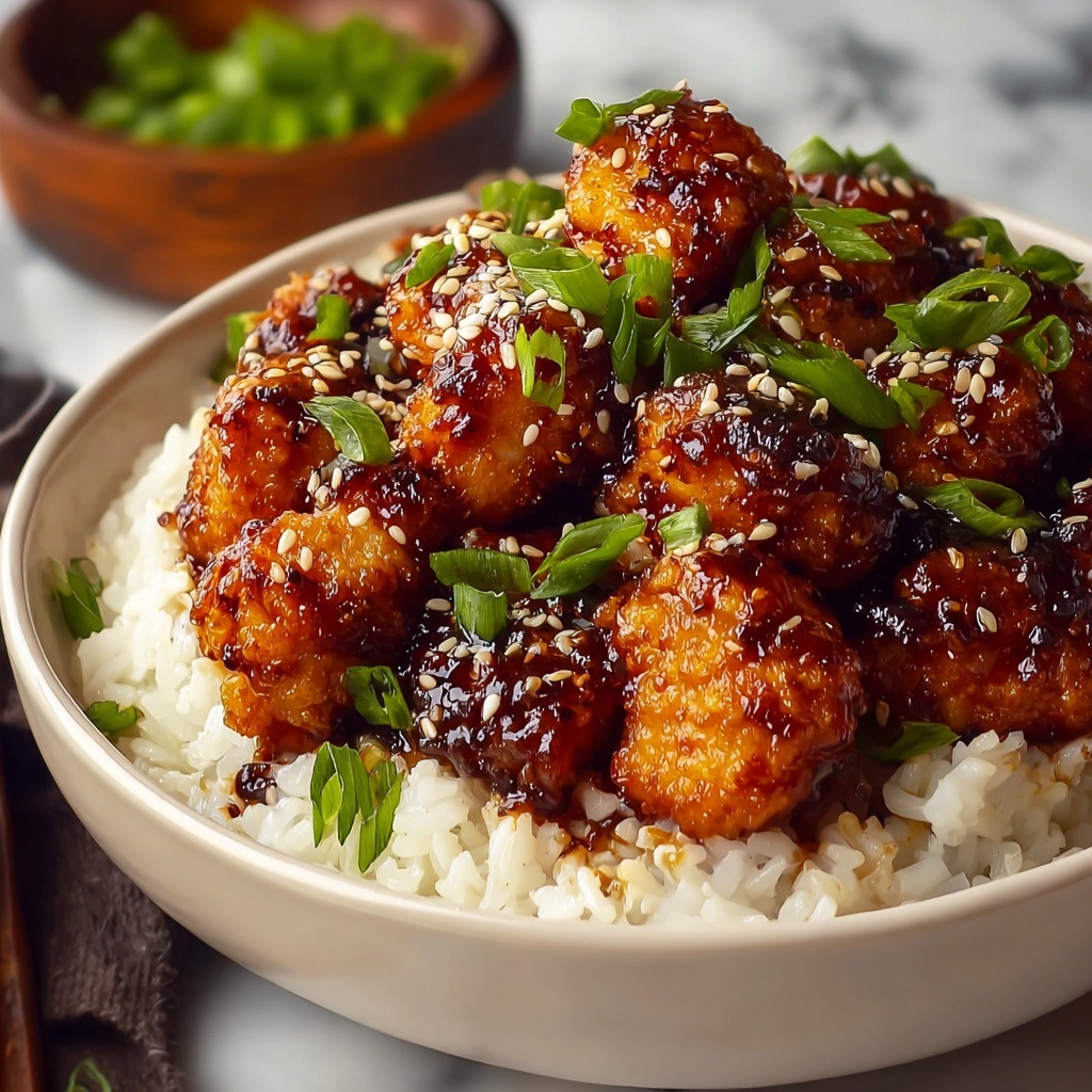 Sticky Asian Sesame Chicken with Crispy Coating and Sweet-Savory Sauce Recipe - Recipe Image