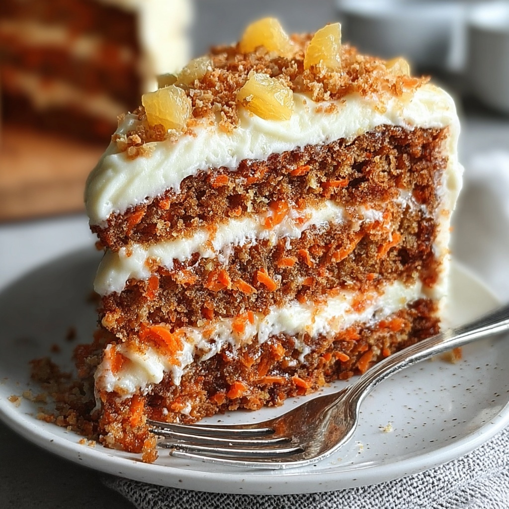Pineapple Carrot Cream Cake Recipe - Recipe Image