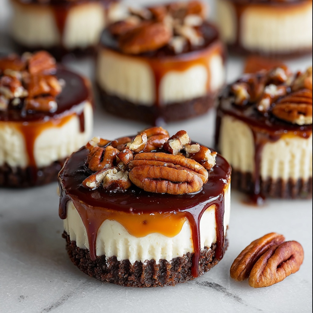 Mini Turtle Cheesecakes Recipe - Recipe Image