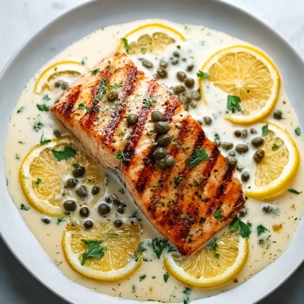 Creamy Salmon Piccata Recipe - Recipe Image