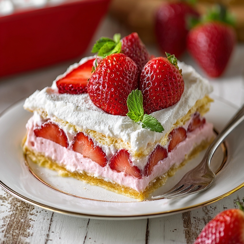 Strawberry Lasagna Recipe - Recipe Image