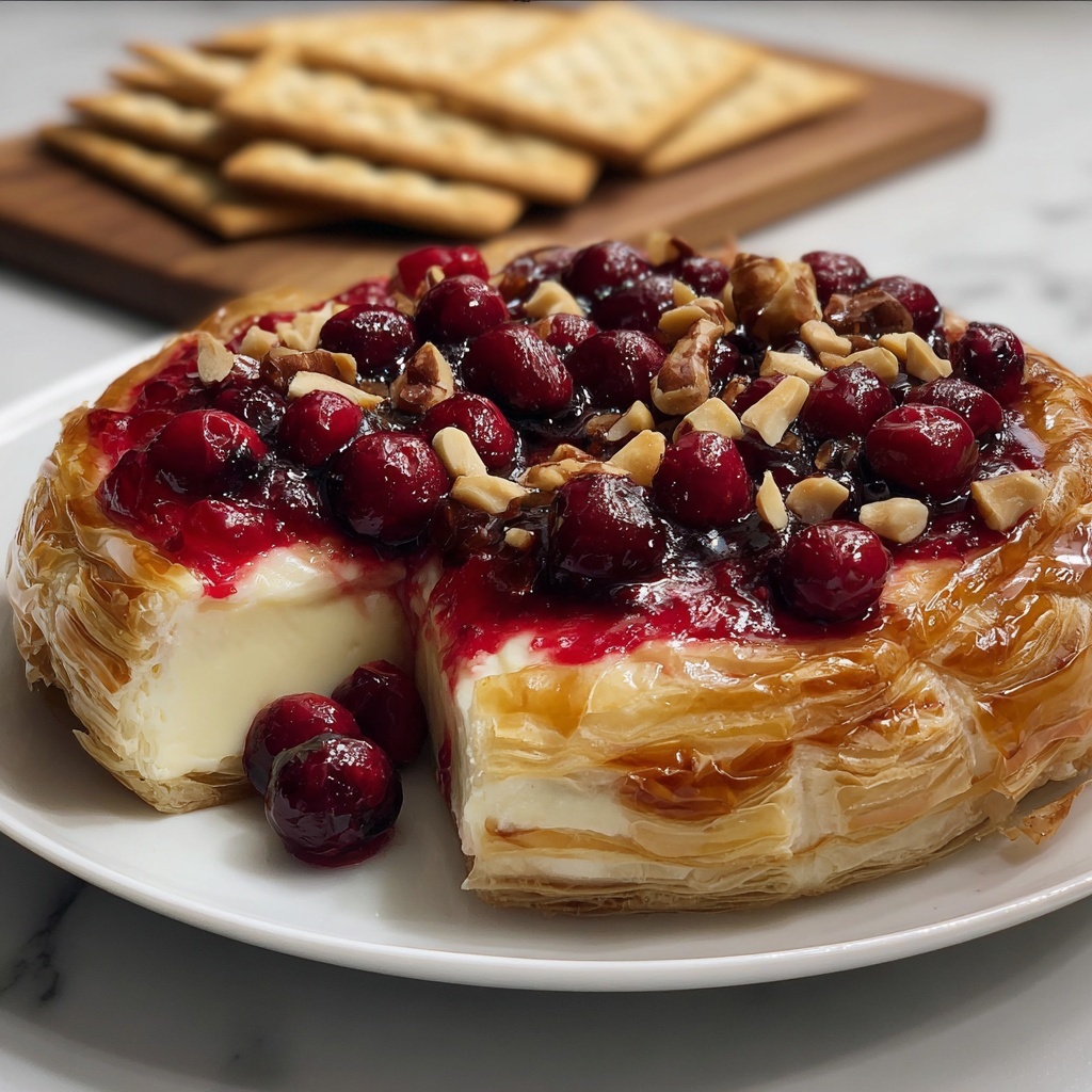 Baked Brie with Cranberries Recipe - Recipe Image