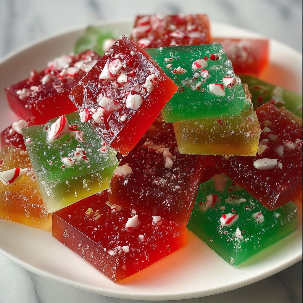 Christmas Candy: Peppermint Hard Candy with Crushed Candy Cane Topping Recipe - Recipe Image
