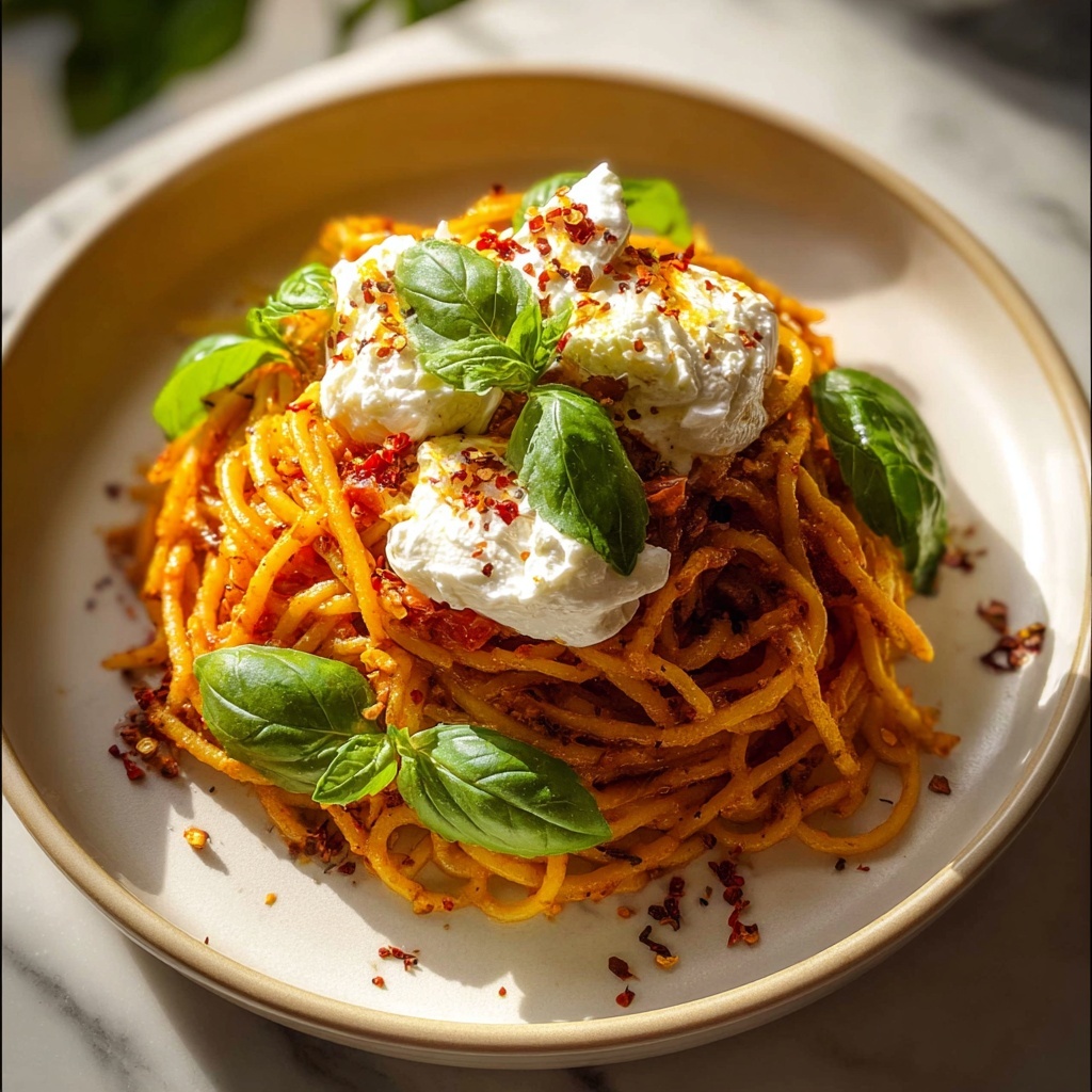 Chicken Spaghetti with Burrata: 5 Creamy Reasons to Love It Recipe - Recipe Image