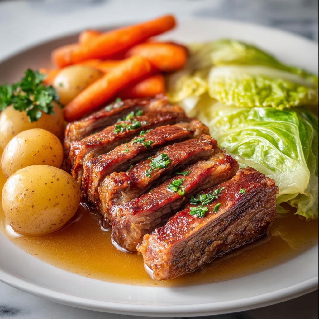 Slow Cooker Corned Beef and Cabbage Recipe - Recipe Image
