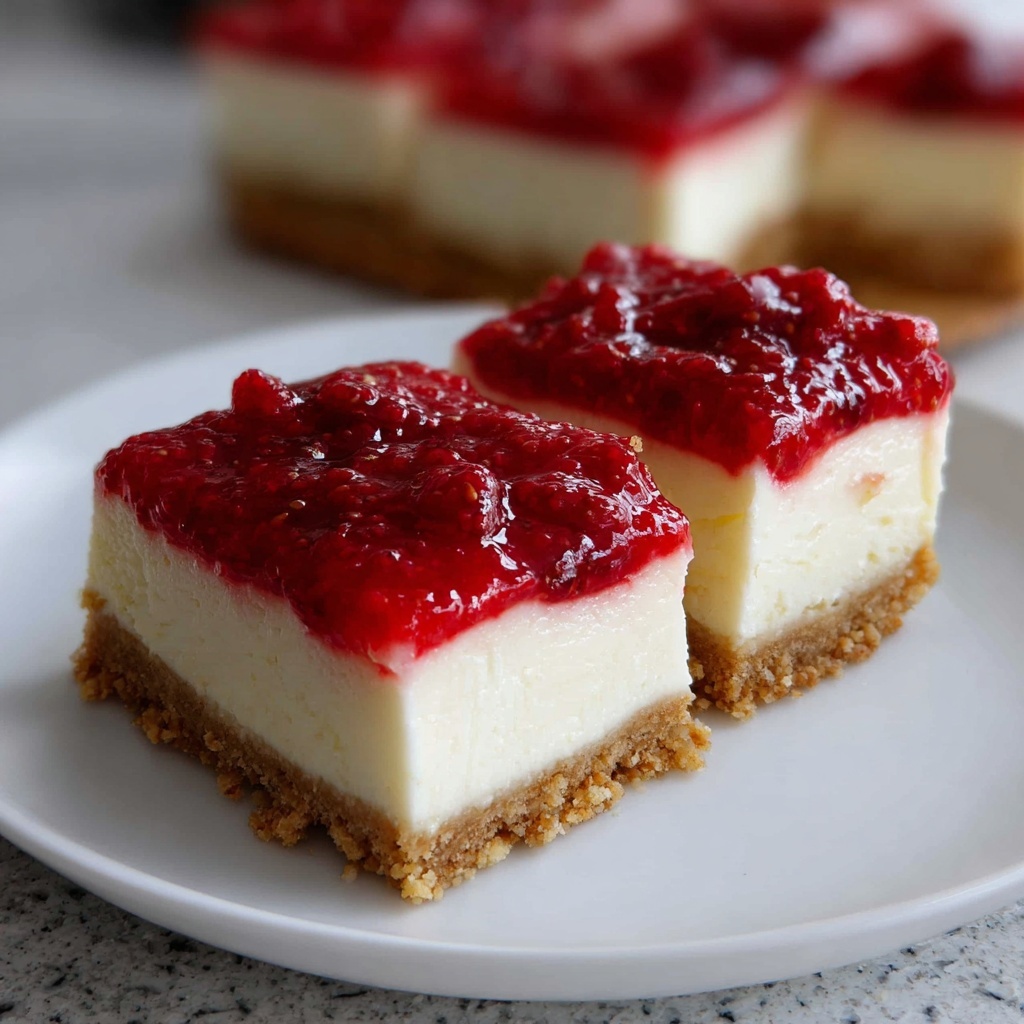 Vegan Strawberry Coconut Cheesecake Bars Recipe - Recipe Image