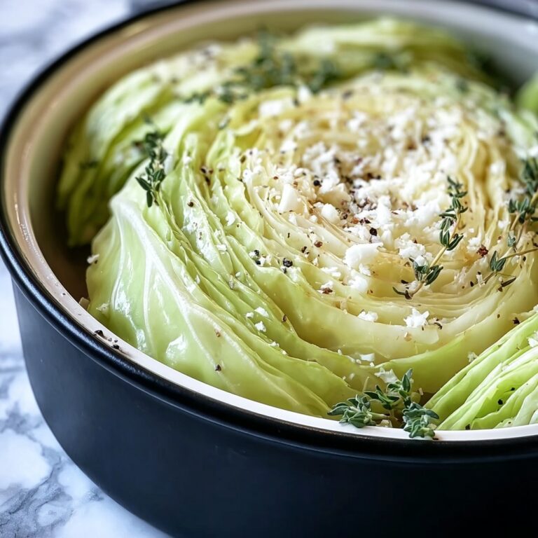Creamy Slow Cooker Garlic Parmesan Cabbage Recipe