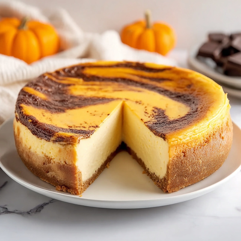 Pumpkin Basque Cheesecake: Effortless Fall Indulgence in 4 Ingredients Recipe - Recipe Image