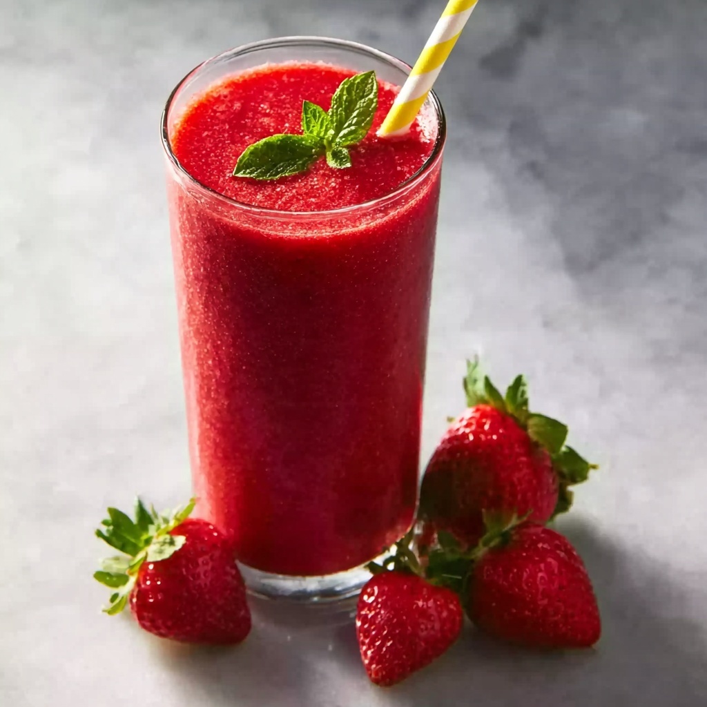 Fresh Strawberry Beet Glow Smoothie Recipe - Recipe Image
