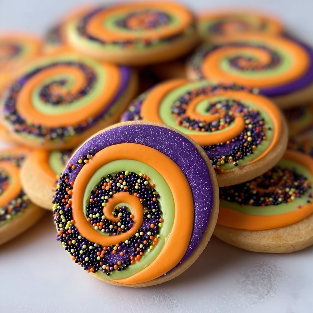 Halloween Pinwheel Sugar Cookies That Wow with Colorful Spirals Recipe - Recipe Image