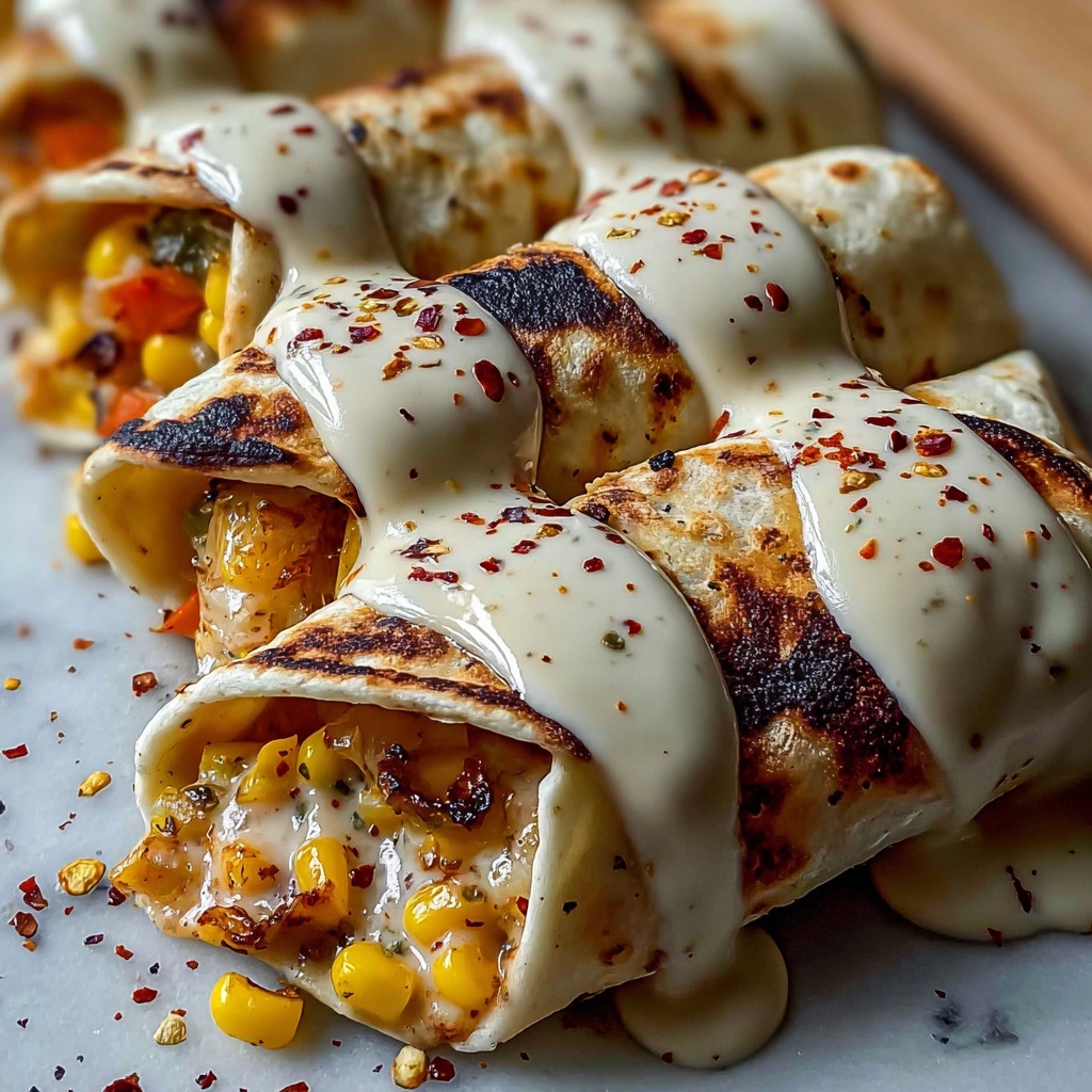 Garlic Chicken Wraps Recipe - Recipe Image