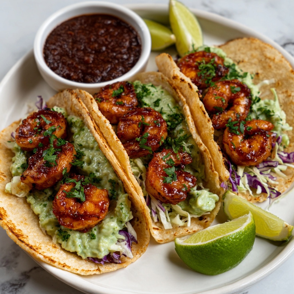 Korean Gochujang Shrimp Tacos Recipe - Recipe Image