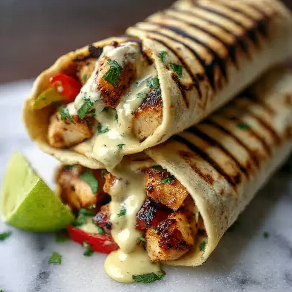 Chipotle Ranch Grilled Chicken Burrito Recipe - Recipe Image