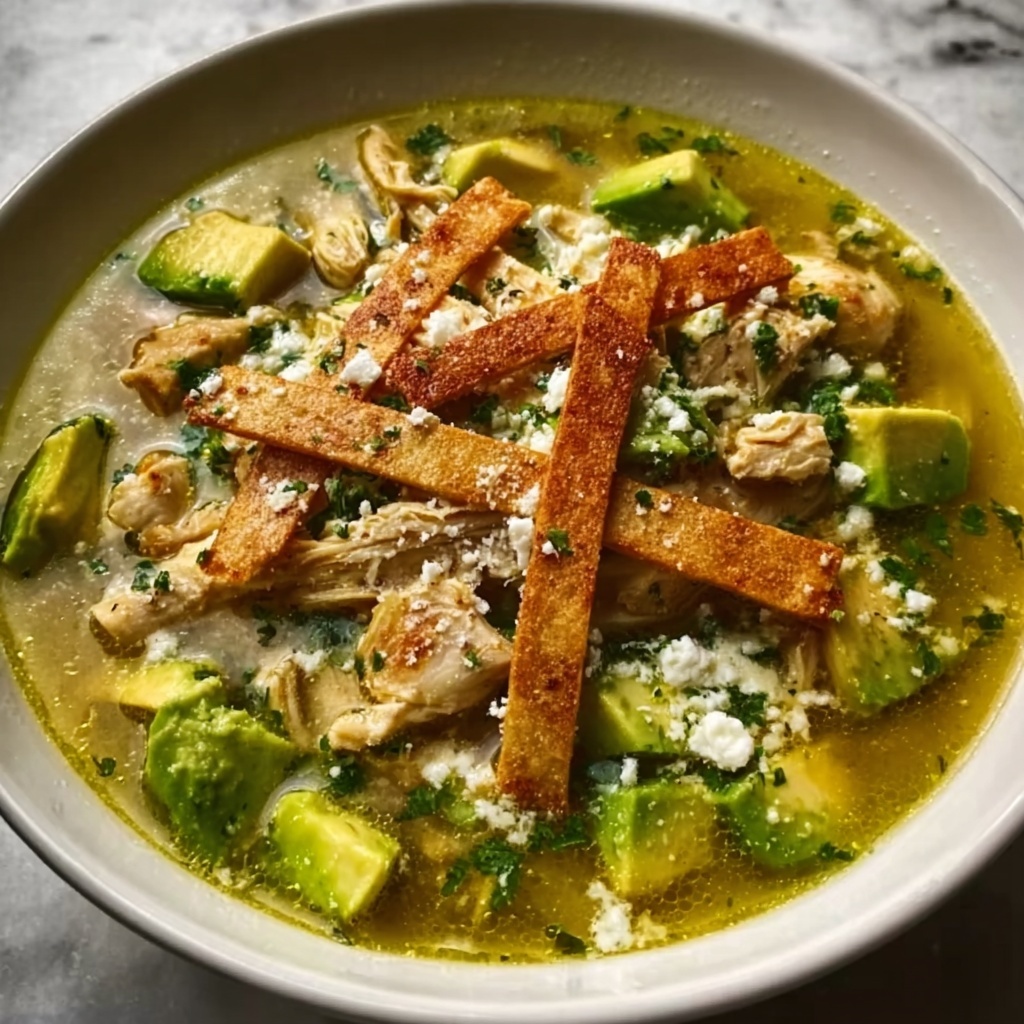 Salsa Verde Tortilla Soup Recipe - Recipe Image