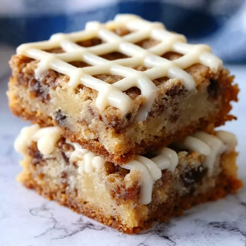 Cinnamon Roll Blondies Recipe - Recipe Image